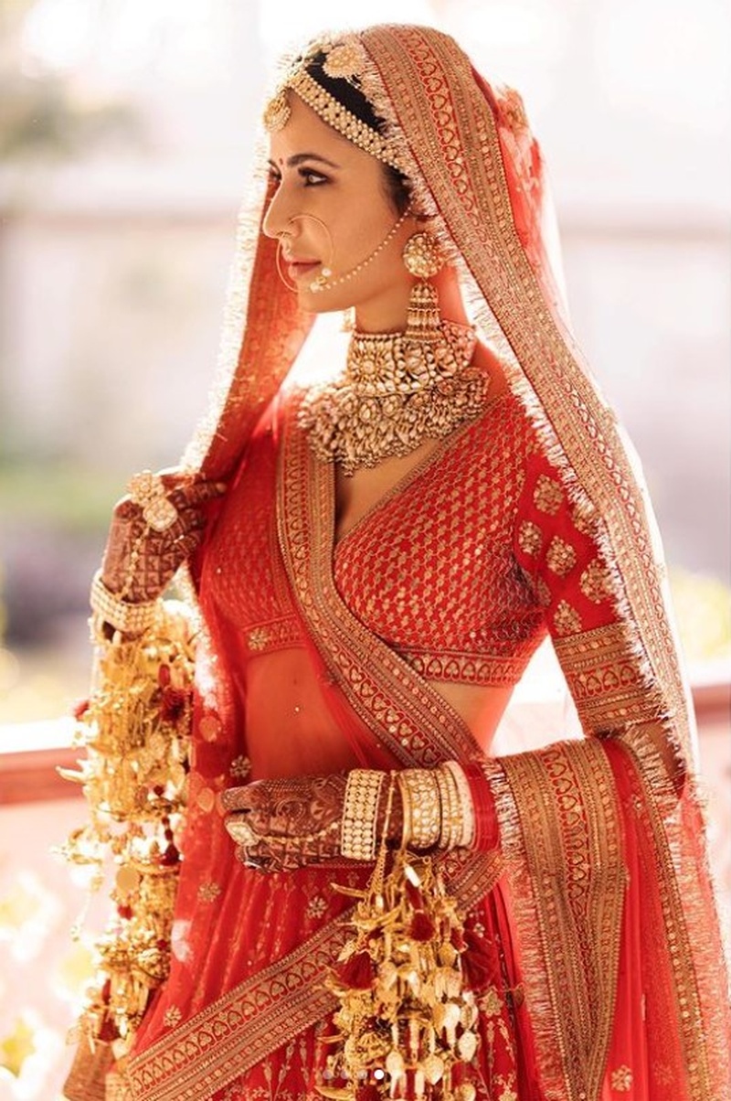 Katrina Kaif Bridal Look Like Rajputi Poshak
