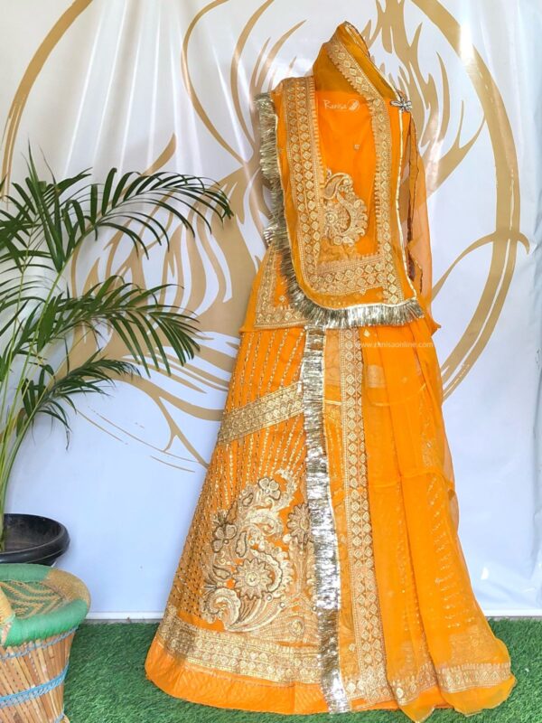 Orange Anjali Hamrai Rajputi Poshak