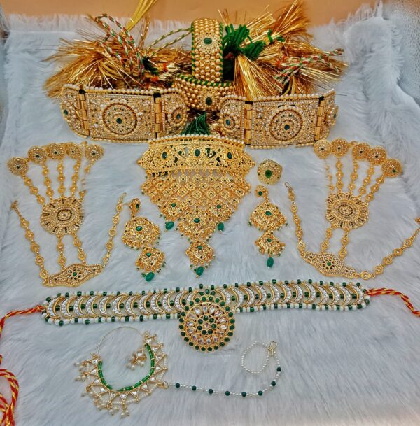 Green Trendy Bridal Jewellery Sets