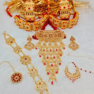 Red Traditional Marriage Jewellery Set