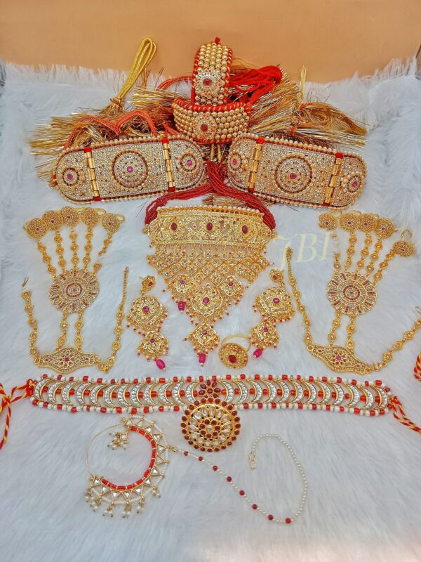 Red Trendy Bridal Jewellery Sets