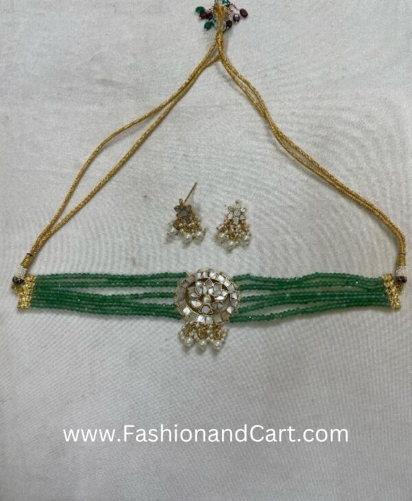 Traditional Moti Necklace with Earrings